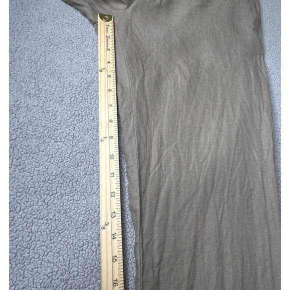 Vince Hemp Pants Mens 36x28 Brown Rolled Cuff Lightweight Cropped Coastal Resort - Picture 10 of 12